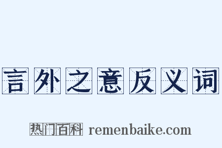 言外之意反义词是什么意思的图片